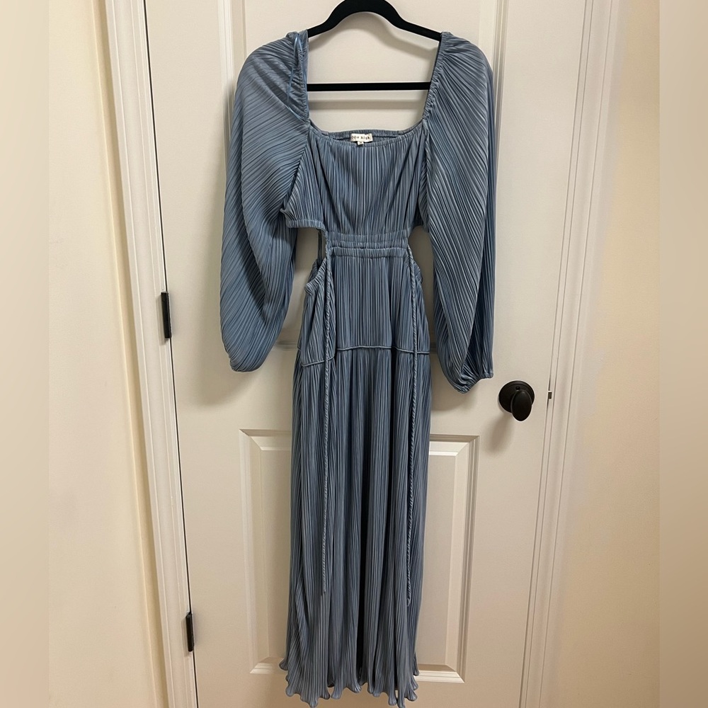 Moon River blue cut out dress